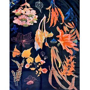 Black Floral Tapestry Hanging Wall Decor